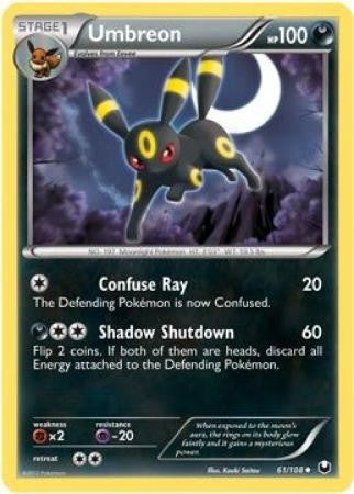 Pokemon Dark Explorers Uncommon Card - Umbreon 61/108 Pokemon Dark Explorers Uncommon Card - Umbreon 61/108
