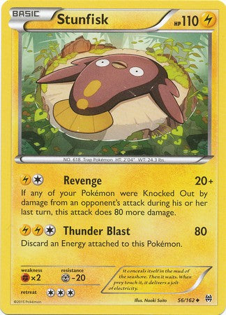 pokemon card stunfisk Pokemon BREAKthrough Stunfisk #56