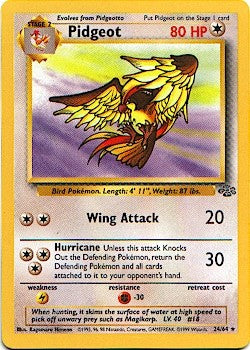 Pokemon Jungle Rare Card - Pidgeot 24/64