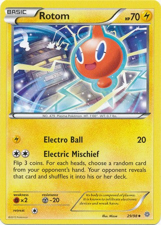 pokemon xy ancient origins card list Pokemon Ancient Origins Rotom #29