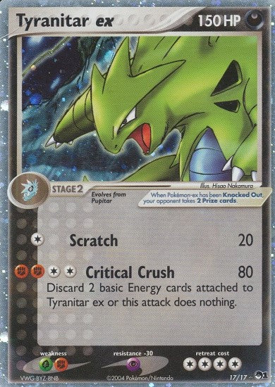 Pokemon POP 1 Ultra Rare Holofoil Promo Card - Tyranitar EX 17/17