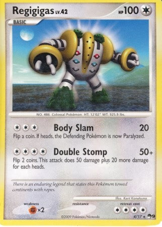 Pokemon Regigigas 4/17 Rare Promo Single
