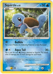 Pokemon Secret Wonders Common Card - Squirtle 112/132