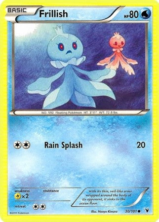 Pokemon Noble Victories Common Card - Frillish 30/101