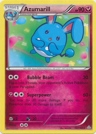 Azumarill 103/160 - Pokemon XY Primal Clash Rare Card