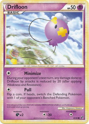 Pokemon Card HeartGold SoulSilver HS Undaunted Common Drifloon 46/90