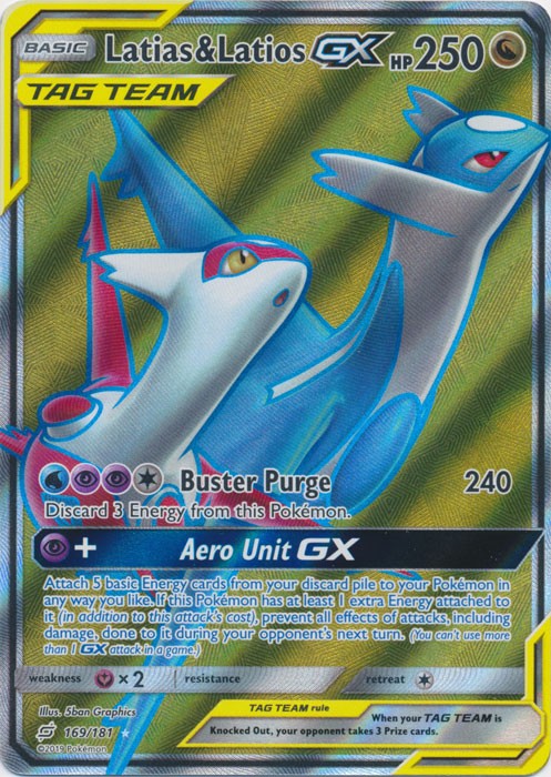 Latias & Latios-GX (Full Art) - 169/181 Pokemon » SM Team Up Ultra Rare