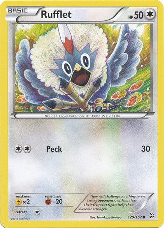 129 pokemon card Pokemon Trading Card Game XY BREAKthrough Common Rufflet #129