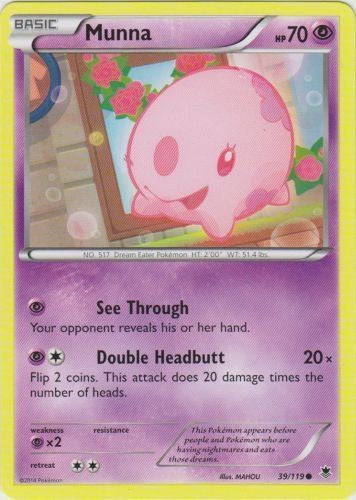 Munna 39/119 - Common Pokemon XY Phantom Forces Card