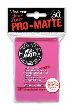 Ultra Pro Pro-Matte Standard Sized Sleeves - Bright Pink (50 Card Sleeves)