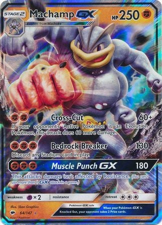 Machamp GX 64/147 Ultra Rare - Pokemon Sun & Moon Burning Shadows Card
