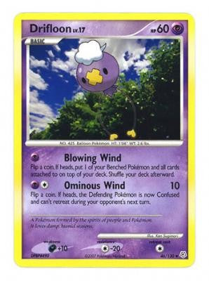 Pokemon Diamond & Pearl Uncommon Card - Drifloon 46/130