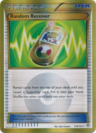 Random Receiver 138/135 - Pokemon Plasma Storm Secret Rare Trainer Card Random Receiver 138/135 - Pokemon Plasma Storm Secret Rare Trainer Card