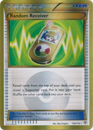Random Receiver 138/135 - Pokemon Plasma Storm Secret Rare Trainer Card