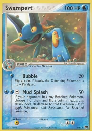 Pokemon POP Series 1 Promo Card Swampert 5/17 Rare