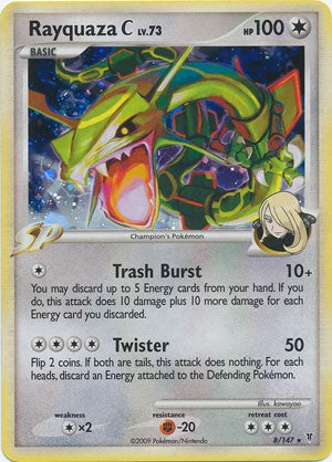 Pokemon Supreme Victors Holo Rare Card - Rayquaza C 8/147