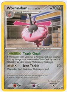 Pokemon Secret Wonders Rare Card - Wormadam Trash Cloak 43/132