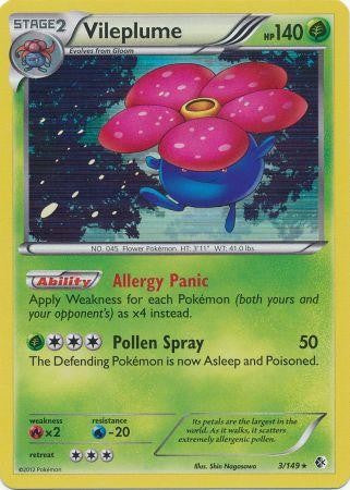 Vileplume 3/149 - Pokemon Boundaries Crossed Holo Rare Card