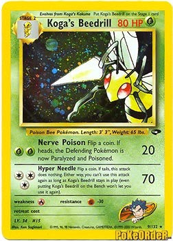 bee pokemon card Gym Challenge