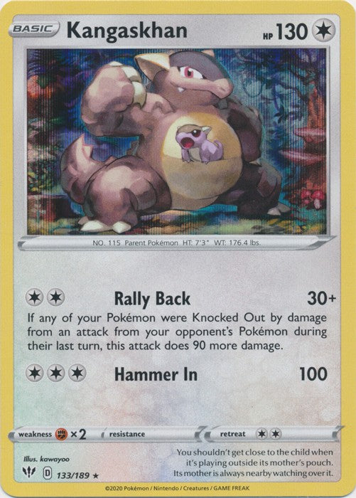 Kangaskhan (Holo) - 133/189 Pokemon » SWSH Darkness Ablaze Holo Rare