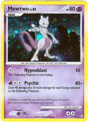 Pokemon Legends Awakened Holo Rare Card - Mewtwo 11/146