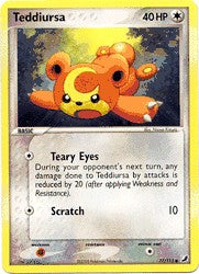 Pokemon EX Unseen Forces Common Card - Teddiursa 77/115
