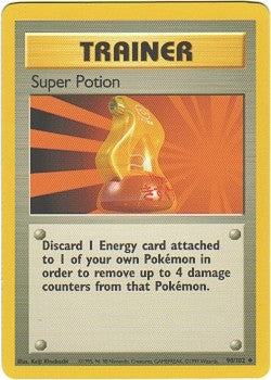 Pokemon Basic Uncommon Card - Trainer Super Potion 90/102