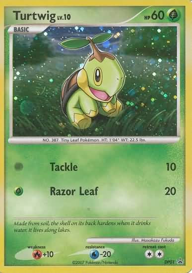 Pokemon Diamond & Pearl Holo Rare Promo Card - Turtwig DP01