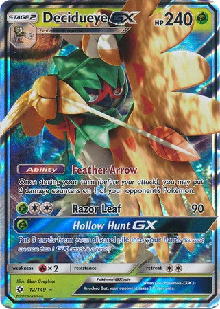 Decidueye GX 12/149 Ultra Rare - Pokemon Sun & Moon Base Set Single Card