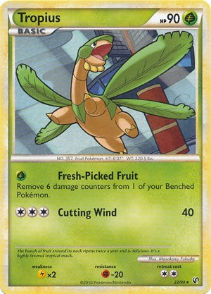 Pokemon Card HeartGold SoulSilver HS Undaunted Rare Tropius 22/90