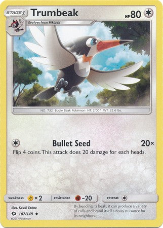 Trumbeak 107/149 Uncommon - Pokemon Sun & Moon Base Set Single Card