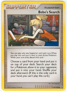 Pokemon Secret Wonders Uncommon Card - Bebe's Search 119/132