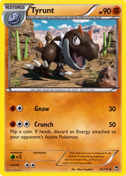 pokemon trading card game xy furious fists Pokemon Furious Fists Tyrunt #61