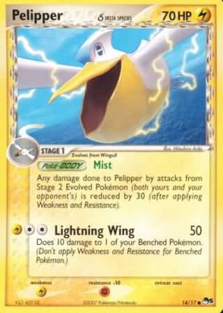 Pokemon POP Series 5 Promo Card Pelipper 14/17 Holo Rare