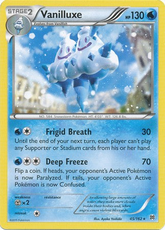 Vanilluxe 45/162 Rare - Pokemon XY Break Through Card