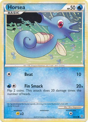 Pokemon Card HS Unleashed Single Card Common Horsea 49/95