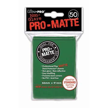 Ultra Pro Pro-Matte Standard Sized Sleeves - Green (50 Card Sleeves)
