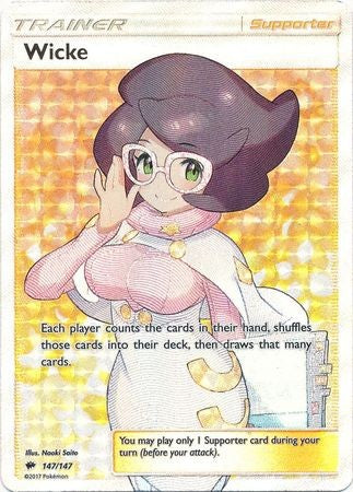 Wicke 147/147 Full Art - Pokemon Sun & Moon Burning Shadows Card