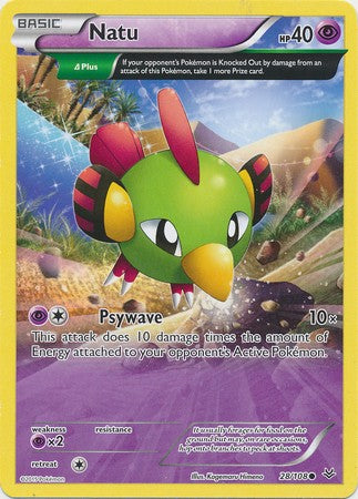 Natu 28/108 Common - Pokemon XY Roaring Skies Card