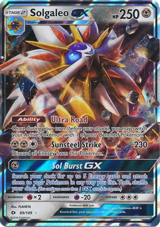 Solgaleo GX 89/149 Ultra Rare - Pokemon Sun & Moon Base Set Single Card