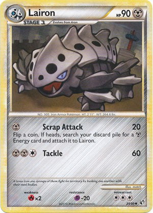 Pokemon Card HeartGold SoulSilver Undaunted Uncommon Lairon 29/90