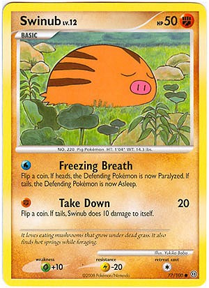 pokemon card swinub Swinub (77/100) - Stormfront