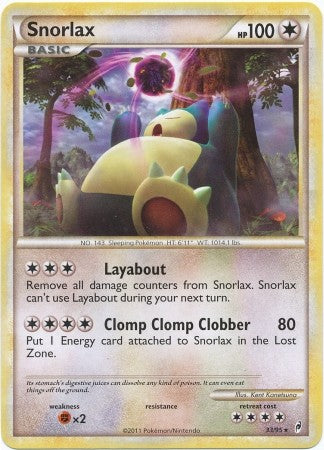 Pokemon Call Of Legends Snorlax 33/95 Rare Card