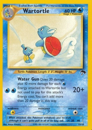 Pokemon Wartortle 15/18 Common Promo Single Card