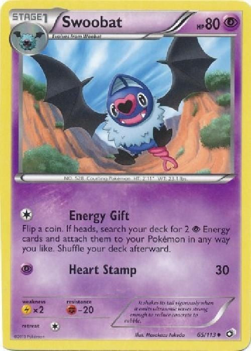 Swoobat 65/113 - Pokemon Legendary Treasures Uncommon Card
