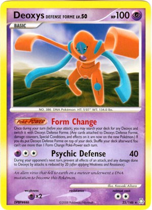Pokemon Legends Awakened Rare Card - Deoxys Defense Forme 25/146