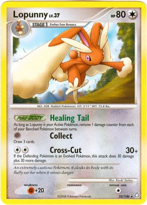 Lopunny (33/146) - Legends Awakened - Near Mint Reverse Holofoil Lopunny (33/146) - Legends Awakened - Near Mint Reverse Holofoil