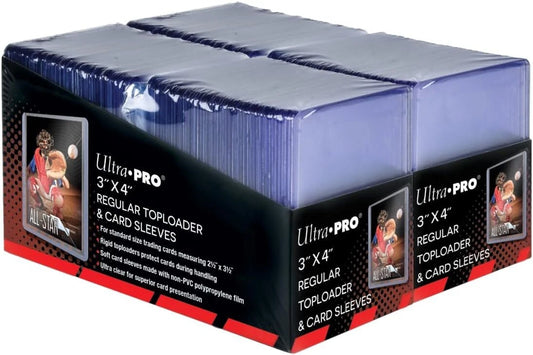 200ct Ultra PRO 3" x 4" Regular Toploaders Standard Card 35pt + Free Sleeves