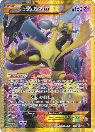 Alakazam EX 125/124 Secret Rare - Pokemon XY Fates Collide Card