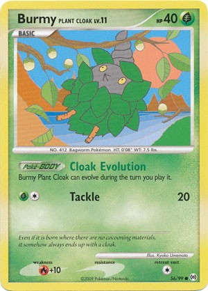 Pokemon Platinum Arceus Single Common Burmy Plant Cloak 56/99